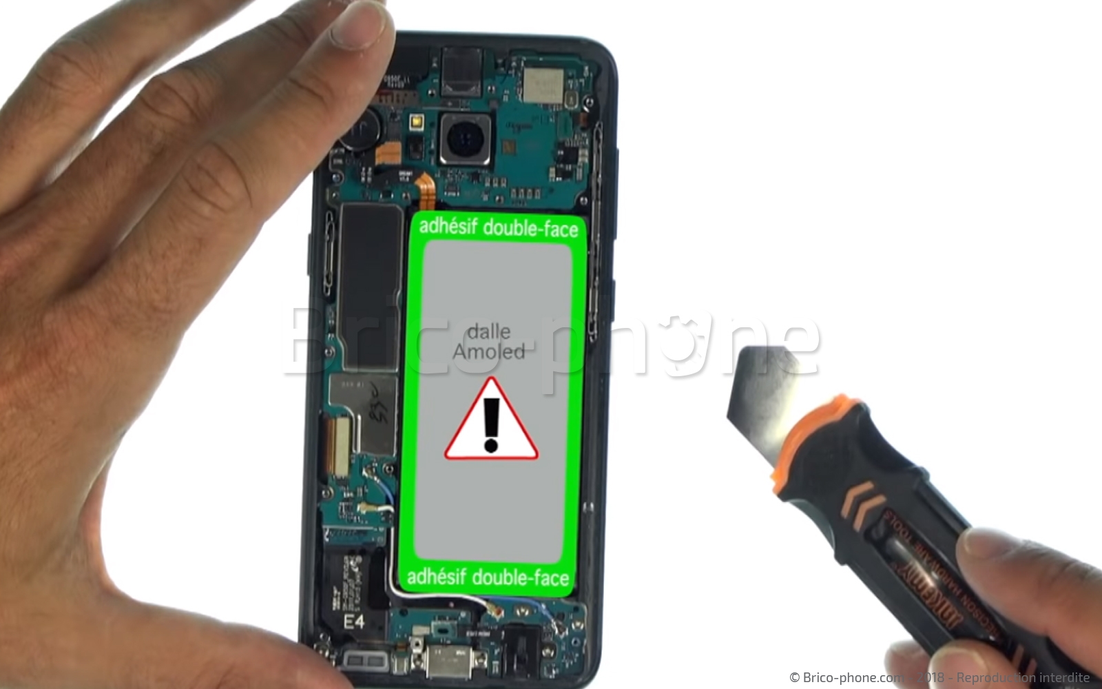 Changement d'écran (vitre+AMOLED) sur Galaxy S8 photo 2